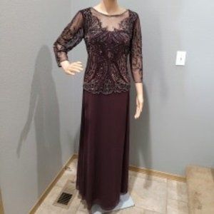 Pisarro Nights Gorgeous Beaded Formal Evening Dress size 6/8